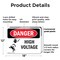 Signmission High Voltage Danger Sign, Plastic, 18in W x 12in L, 2PK OS-2PACK-DS-P-1218-L-2186 - alternate 4